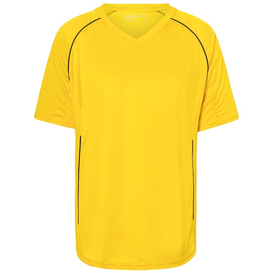 Koszulka Druzynowa V-neck Raglan Odprowadzajaca Wilgoc JN386 - Yellow & Black