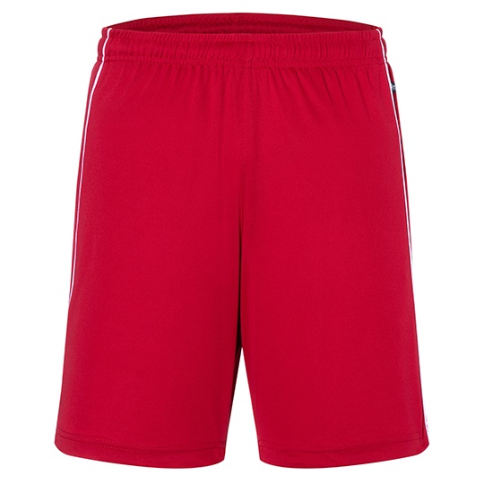 Spodenki Sportowe Klasyczne Z Lampasami JN387 - Red & White