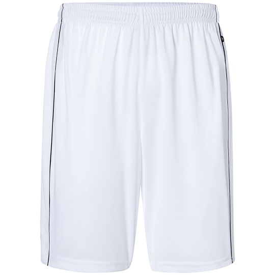 Spodenki Sportowe Klasyczne Z Lampasami JN387 - White & Black