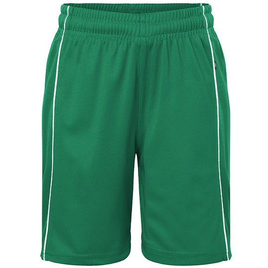 Spodenki Dzieciece Klasyczne Sportowe JN387K - Green & White