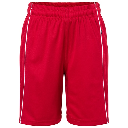 Spodenki Dzieciece Klasyczne Sportowe JN387K - Red & White