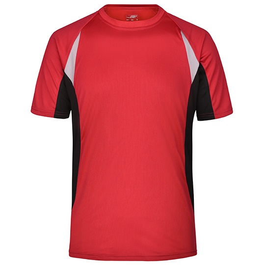 Koszulka Meska Biegowa Oddychajaca JN391 - Red & Black