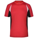 Koszulka Meska Biegowa Oddychajaca JN391 - Red & Black