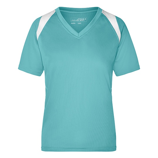 Damska koszulka biegowa Slim JN396 - Mint & White