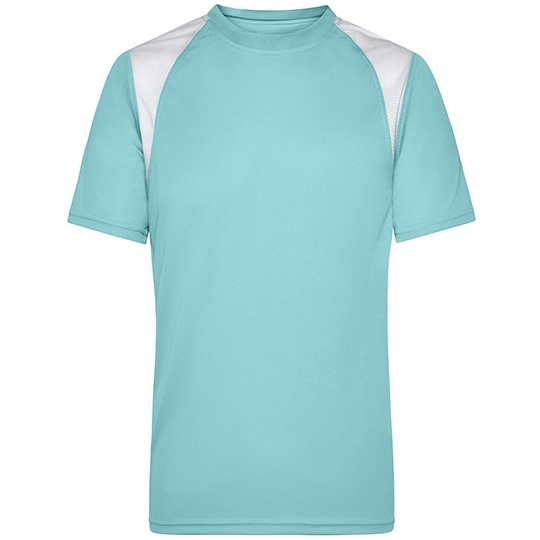 Koszulka Męska Biegowa Odprowadzająca Wilgoć JN397 - Mint & White