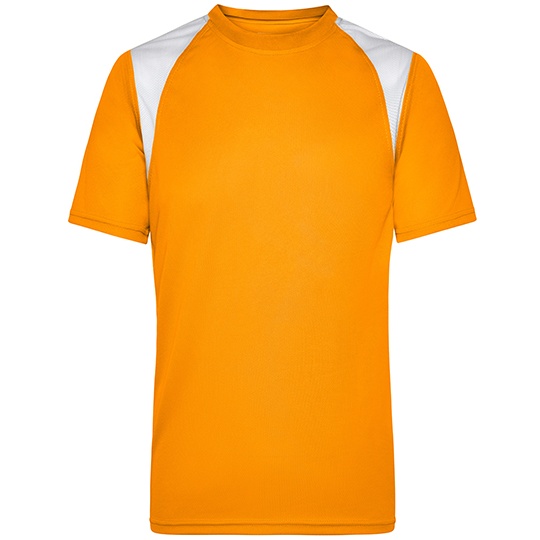 Męska koszulka biegowa JN397 - Orange & White
