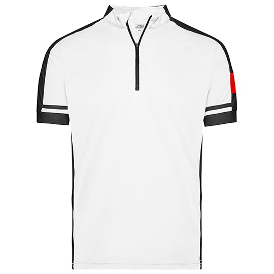 Koszulka Rowerowa Meska Slim Odprowadzajaca Wilgoc JN452 - White