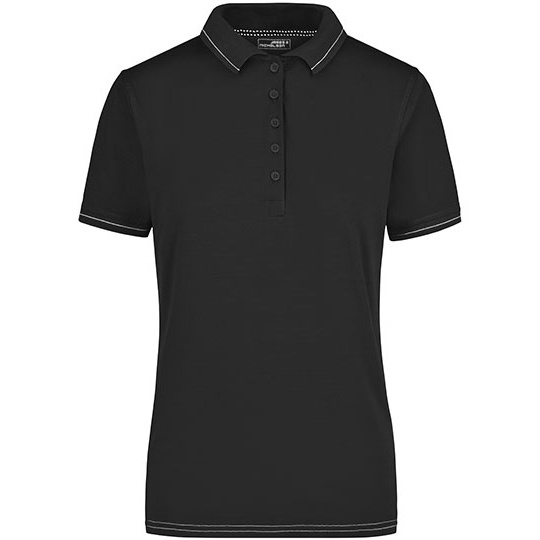Koszulka Polo Damska Dopasowana JN568 - Black & White