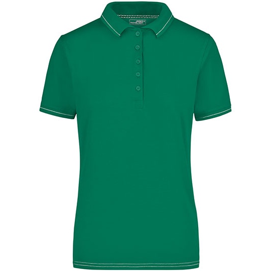 Koszulka Polo Damska Dopasowana JN568 - Irish Green & White