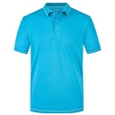 Koszulka Polo Męska Odprowadzajaca Wilgoc JN569 - Aqua & White