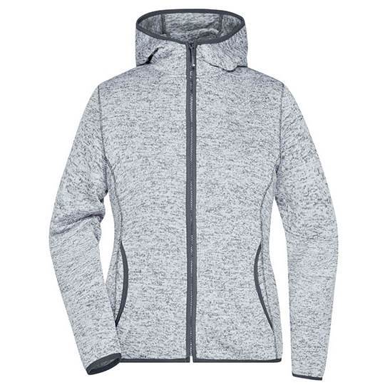 Bluza Damska Polarowa Melanzowa JN588 - Light Melange & Carbon