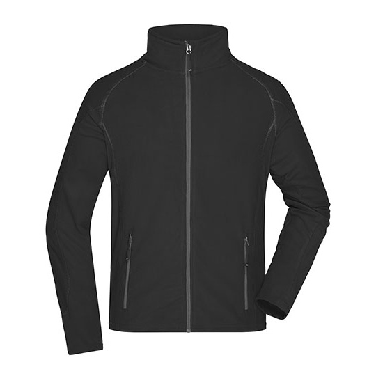 Bluza Polarowa Meska Oddychajaca JN597 - Black & Carbon
