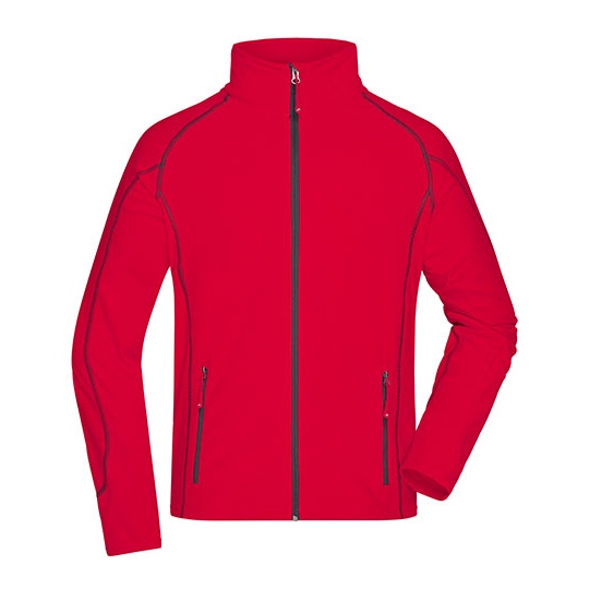 Bluza Polarowa Męska Oddychająca JN597 - Red & Carbon