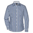 Koszula Damska Wzorzysta Kratka JN616 - Navy & White