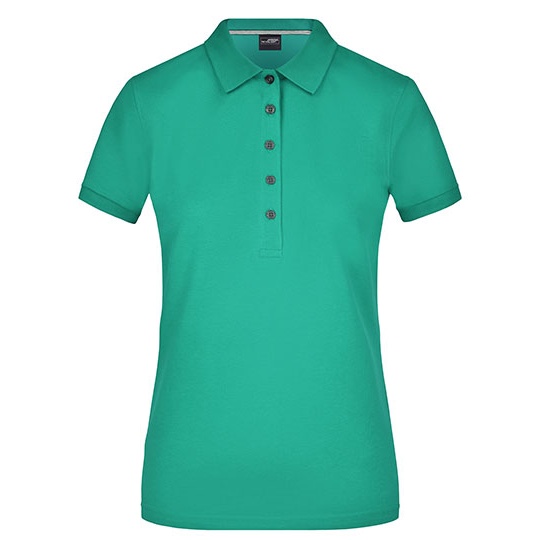 Damska koszulka polo slim JN707 - Irish Green