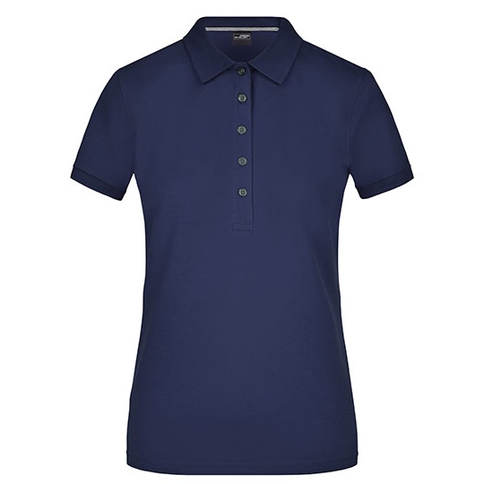 Damska koszulka polo slim JN707 - Navy