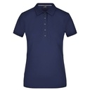 Damska koszulka polo slim JN707 - Navy