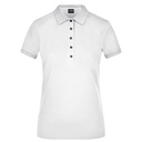 Damska koszulka polo slim JN707 - White
