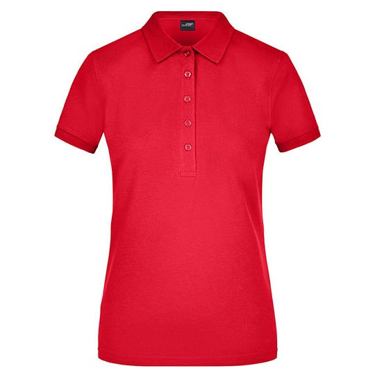 Damska koszulka polo slim JN709 - Red