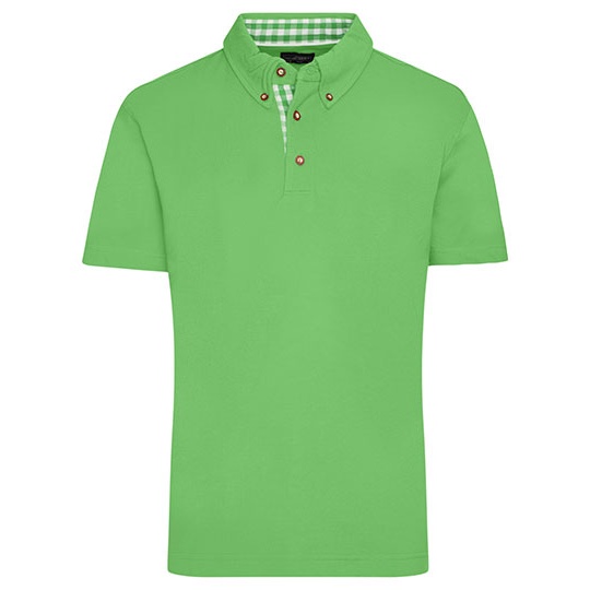Koszulka Polo Meska Klasyczna Button-Down JN716 - Lime Green