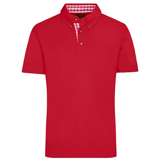 Koszulka Polo Meska Klasyczna Button-Down JN716 - Red