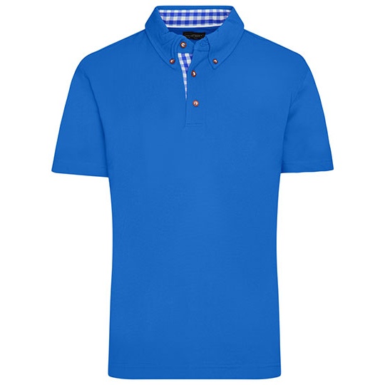 Koszulka Polo Meska Klasyczna Button-Down JN716 - Royal