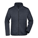Kurtka Polarowa Slim Melanzowa JN762 - Dark Grey Melange & Silver (Solid)