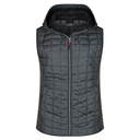Damska Kamizelka Hybrydowa Pikowana Termoizolacyjna JN767 - Grey Melange & Anthracite Melange