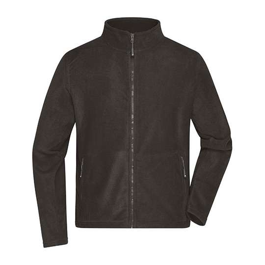 Kurtka Polarowa Meska Antypilingowa JN782 - Dark Grey (Solid)