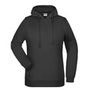 Bluza Damska z Kapturem Bawelniana JN795 - Black