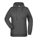 Bluza Damska z Kapturem Bawelniana JN795 - Graphite