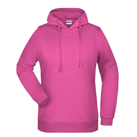 Bluza Damska z Kapturem Bawelniana JN795 - Pink