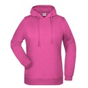 Bluza Damska z Kapturem Bawelniana JN795 - Pink