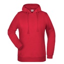 Bluza Damska z Kapturem Bawelniana JN795 - Red