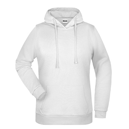 Bluza Damska z Kapturem Bawelniana JN795 - White