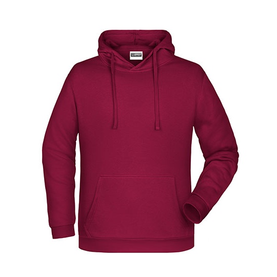 Bluza z Kapturem Klasyczna JN796 - Wine