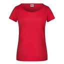T-shirt Damski Slim Bawelniany JN8001 - Red