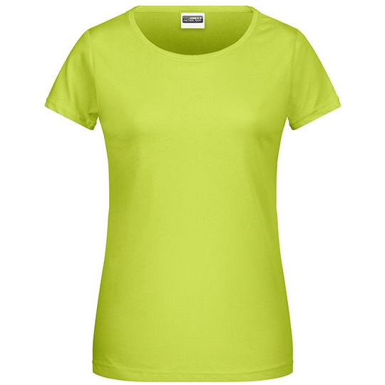 T-shirt damski slim JN8007 - Acid Yellow