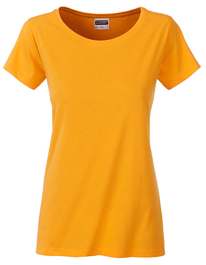 T-shirt Damski Klasyczny JN8007 - Gold Yellow