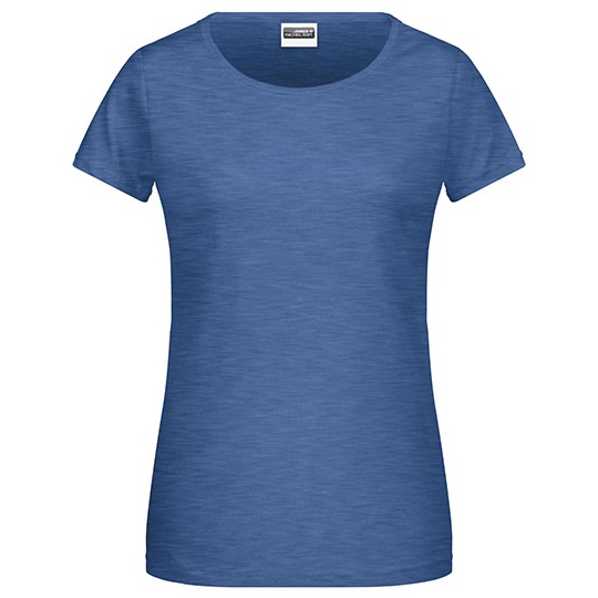 T-shirt Damski Klasyczny JN8007 - Light Denim Melange