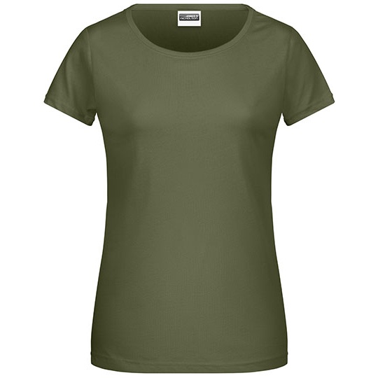 T-shirt Damski Klasyczny JN8007 - Olive