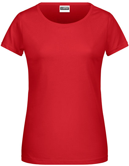 T-shirt Damski Klasyczny JN8007 - Red