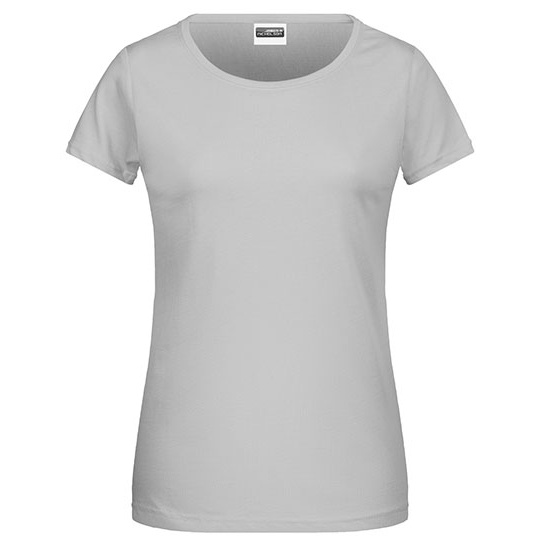 T-shirt Damski Klasyczny JN8007 - Soft Grey