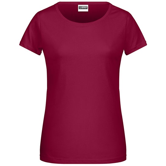 T-shirt Damski Klasyczny JN8007 - Wine