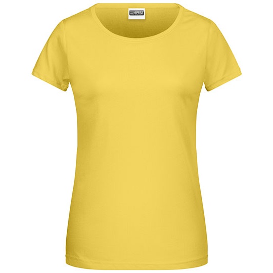 T-shirt Damski Klasyczny JN8007 - Yellow