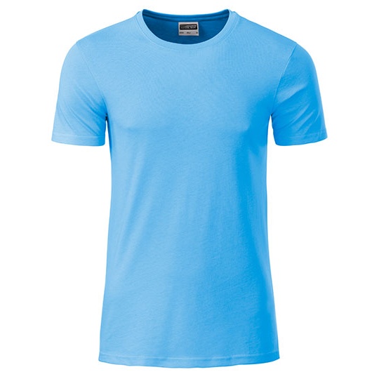 T-shirt Meski Klasyczny Odprowadzajacy Wilgoc JN8008 - Sky Blue