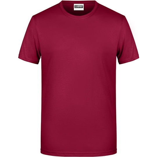 T-shirt Meski Klasyczny Odprowadzajacy Wilgoc JN8008 - Wine