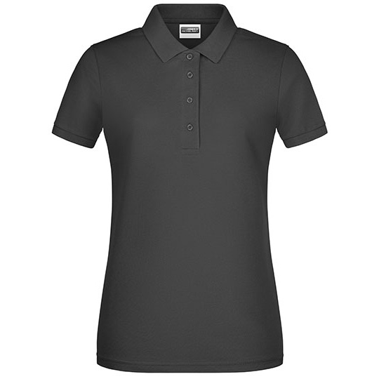 Koszulka Polo Damska Slim Pique JN8009 - Black