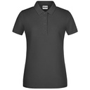 Koszulka Polo Damska Slim Pique JN8009 - Black