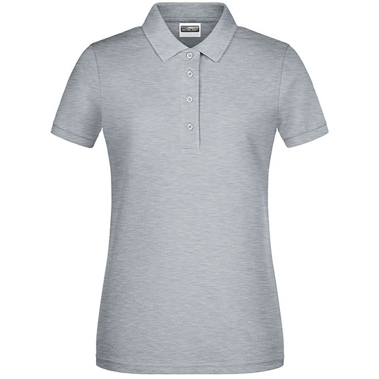 Koszulka Polo Damska Slim Pique JN8009 - Grey Heather
